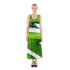 Golf Course Par Green Sleeveless Maxi Dress by Sarkoni