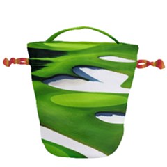 Golf Course Par Green Drawstring Bucket Bag by Sarkoni