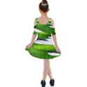 Golf Course Par Green Kids  Shoulder Cutout Chiffon Dress View2