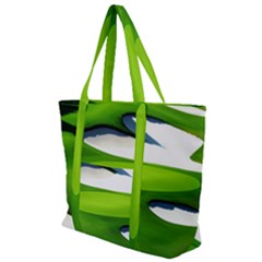 Golf Course Par Green Zip Up Canvas Bag by Sarkoni