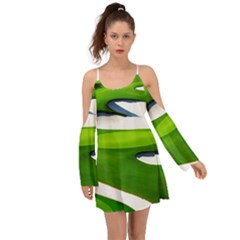 Golf Course Par Green Boho Dress by Sarkoni