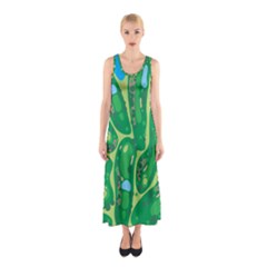 Golf Course Par Golf Course Green Sleeveless Maxi Dress by Sarkoni