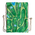 Golf Course Par Golf Course Green Drawstring Bag (Large) View1