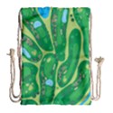 Golf Course Par Golf Course Green Drawstring Bag (Large) View2