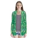 Golf Course Par Golf Course Green Drape Collar Cardigan View1