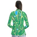 Golf Course Par Golf Course Green Drape Collar Cardigan View2