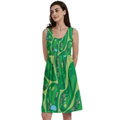 Golf Course Par Golf Course Green Classic Skater Dress by Sarkoni