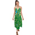 Golf Course Par Golf Course Green Halter Tie Back Dress  View1