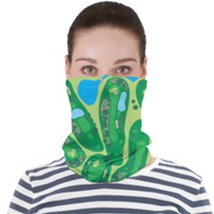 Golf Course Par Golf Course Green Face Seamless Bandana (adult) by Sarkoni