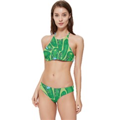 Golf Course Par Golf Course Green Banded Triangle Bikini Set by Sarkoni