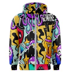 Cartoon Graffiti, Art, Black, Colorful, Wallpaper Men s Zipper Hoodie by nateshop