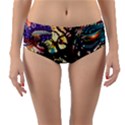 Psychedelic Funky Trippy Reversible Mid-Waist Bikini Bottoms View1