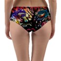 Psychedelic Funky Trippy Reversible Mid-Waist Bikini Bottoms View2