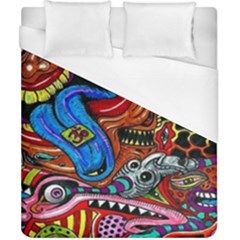 Psychedelic Trippy Hippie  Weird Art Duvet Cover (california King Size) by Sarkoni