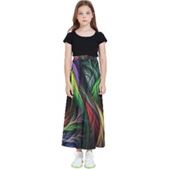 Abstract Psychedelic Kids  Flared Maxi Skirt by Sarkoni