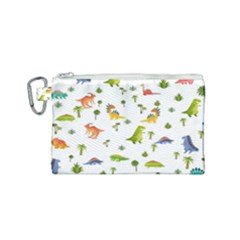 Baby Dino Seamless Pattern Canvas Cosmetic Bag (small) by Sarkoni