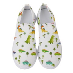 Baby Dino Seamless Pattern Women s Slip On Sneakers by Sarkoni