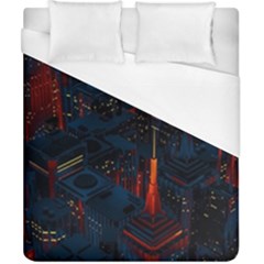 Architecture City Pixel Art Duvet Cover (california King Size) by Sarkoni