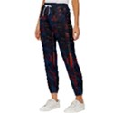 Architecture City Pixel Art Women s Cropped Drawstring Pants View2