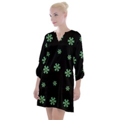 I Love Guitars In Pop Arts Blooming Style Open Neck Shift Dress by pepitasart