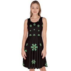 I Love Guitars In Pop Arts Blooming Style Knee Length Skater Dress With Pockets by pepitasart