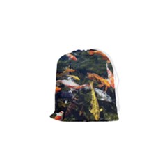 Koi Pond 3d Fish Drawstring Pouch (xs) by Grandong