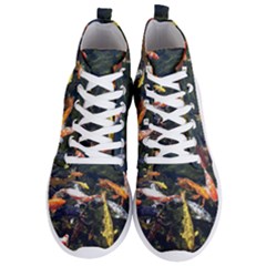 Koi Pond 3d Fish Men s Lightweight High Top Sneakers by Grandong