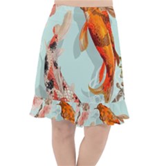 Koi Fish Fishtail Chiffon Skirt by Grandong