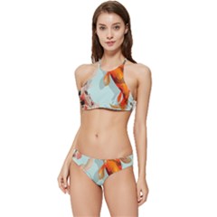 Koi Fish Banded Triangle Bikini Set by Grandong