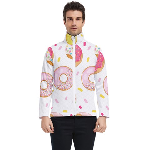 Vector Donut Seamless Pattern Men s Bomber Jacket by Grandong