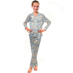 Ornaments Style Pattern Kids  Satin Long Sleeve Pajamas Set by Grandong