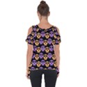 Halloween Skull Pattern Cut Out Side Drop T-Shirt View2