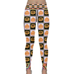 Chess Halloween Pattern Classic Yoga Leggings by Ndabl3x