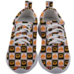 Chess Halloween Pattern Kids Athletic Shoes by Ndabl3x