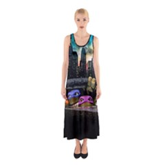 Teenage Mutant Ninja Turtles Leonardo Raphael Michelangelo Donatello Sleeveless Maxi Dress by Sarkoni