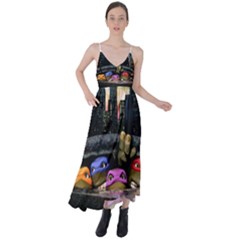 Teenage Mutant Ninja Turtles Leonardo Raphael Michelangelo Donatello Tie Back Maxi Dress by Sarkoni