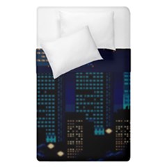 Pixel Art Night City Japan Duvet Cover Double Side (single Size) by Sarkoni