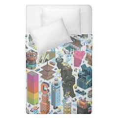 City Pattern Pixel Art Japan Duvet Cover Double Side (single Size) by Sarkoni