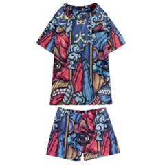 Japan Art Aesthetic Kids  Swim T-shirt And Shorts Set by Sarkoni