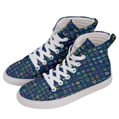 Procedural Generation Digital Art Pattern Men s Hi-top Skate Sneakers by Grandong