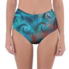 Spiral Abstract Pattern Abstract Reversible High-waist Bikini Bottoms by Grandong