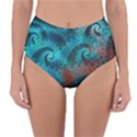 Spiral Abstract Pattern Abstract Reversible High-Waist Bikini Bottoms View3