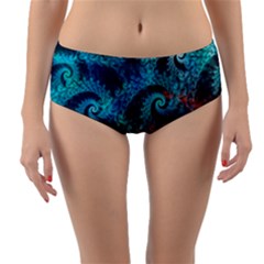 Spiral Abstract Pattern Abstract Reversible Mid-waist Bikini Bottoms by Grandong