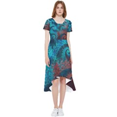 Spiral Abstract Pattern Abstract High Low Boho Dress by Grandong