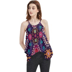 Pattern Ornament Motif Colorful Texture Flowy Camisole Tank Top by Grandong