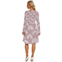 Pattern Long Sleeve Dress With Pocket View4