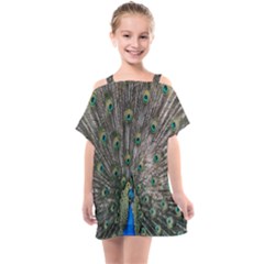 Peacock-feathers1 Kids  One Piece Chiffon Dress by nateshop