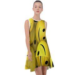 Emoji, Colour, Faces, Smile, Wallpaper Frill Swing Dress by nateshop