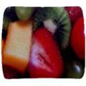 Fruits, Food, Green, Red, Strawberry, Yellow Back Support Cushion View1