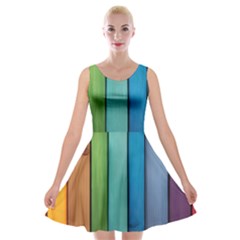 Rainbow Velvet Skater Dress by zappwaits